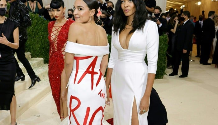US congresswoman Alexandria Ocasio-Cortez defends controversial 'Tax the Rich' Met Gala dress | South China Morning Post US congresswoman Alexandria Ocasio-Cortez defends controversial 'Tax the Rich' Met Gala dress | South China Morning Post