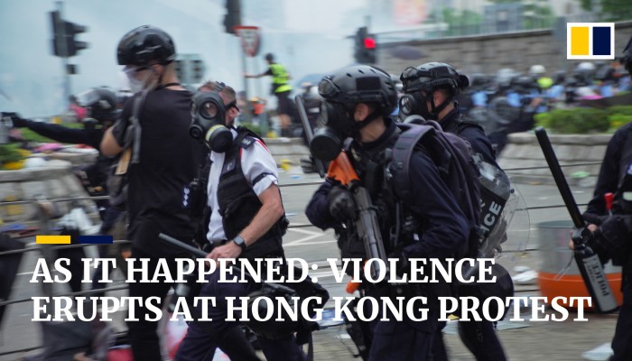 As it happened: violence erupts at Hong Kong protest | South China Morning Post