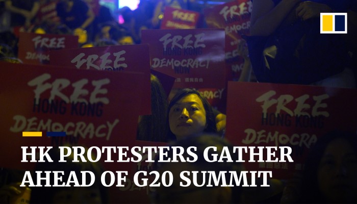Hong Kong protesters gather ahead of G20 summit | South China Morning Post