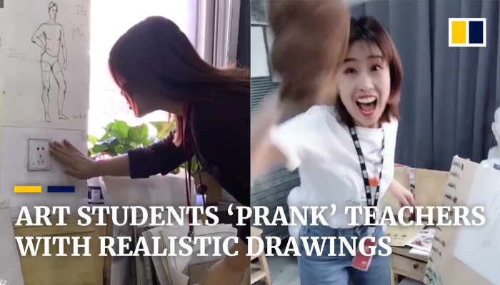 Art Students In China Prank Teachers With Their Realistic Drawings Art Students In China Prank Teachers With Their Realistic Drawings