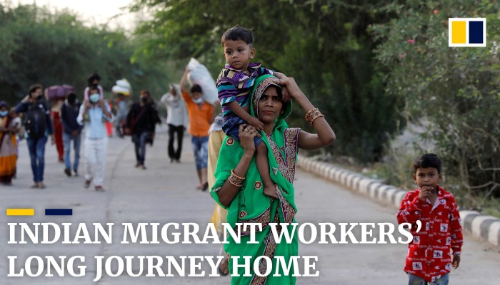 Indian migrant workers walk home amid coronavirus lockdown | South ...