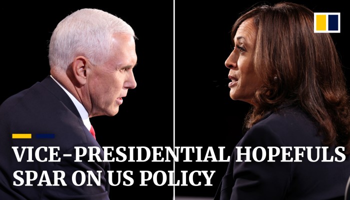 Harris And Pence Face Off In Only Vice Presidential Debate Of 2020 Us Election South China Morning Post [ 400 x 700 Pixel ]