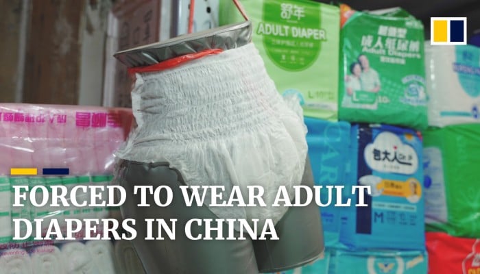 Public forced to in wear diapers Diapers in