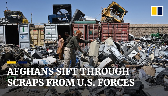 Afghans sift through US military junkyard for scraps to sell | South ...