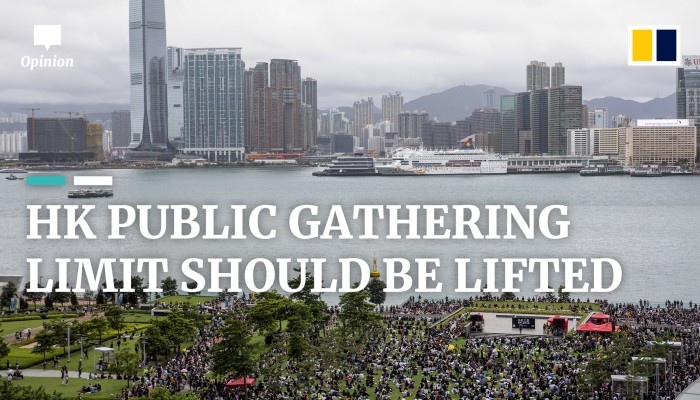 Hong Kong should lift its ‘ridiculous’ limit on public gatherings  | South China Morning Post
