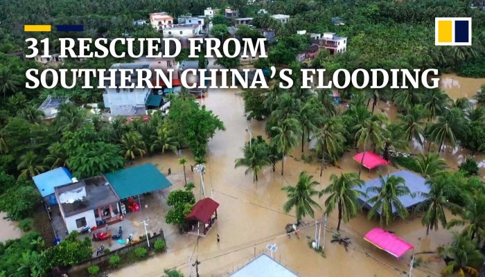 Firefighters evacuate 31 people as flooding hits southern China | South ...