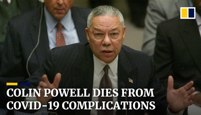 Colin Powell First Black Us Secretary Of State Dies At 84 From Covid