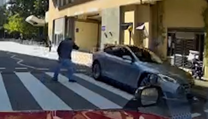 Tesla driver arrested after nearly hitting elderly pedestrian in Hong ...