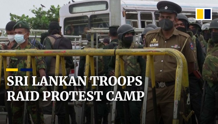 sri-lankan-security-forces-raid-protest-camp-as-new-president-takes