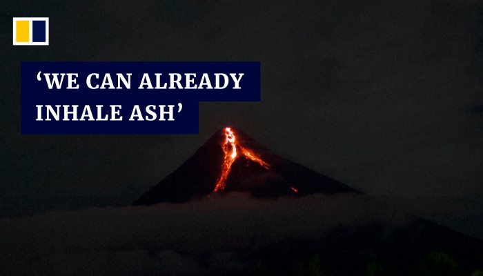 Thousands evacuated as Mayon volcano spews rocks and toxic gas in the ...