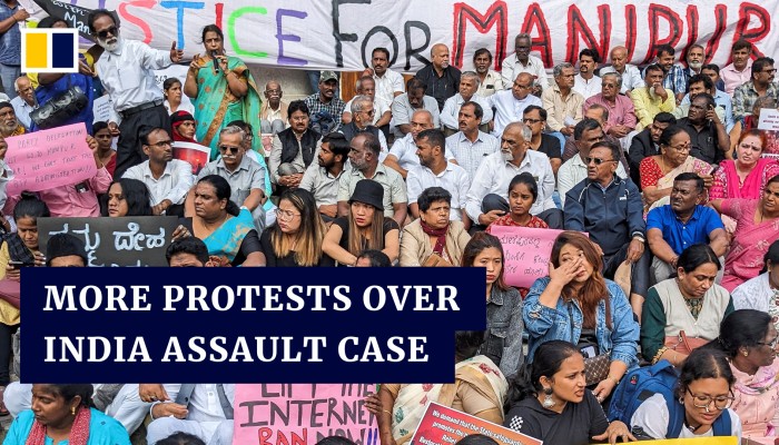 Mass protests in India over Manipur sexual assault case | South China ...