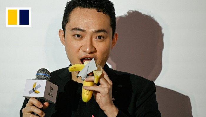 Infamous duct-taped banana eaten by crypto entrepreneur Justin Sun | South China Morning Post