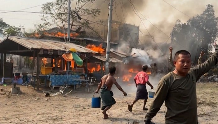 Military bombs Myanmar village twice in one week