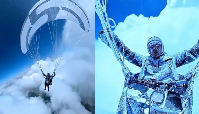 Chinese paraglider survives accidentally flying near height of Mount Everest