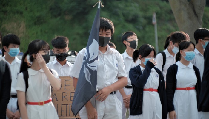 Hong Kong Protests Secondary Schools Hold Sit Ins And Form Human Chains Against Anti Mask Law Yp South China Morning Post