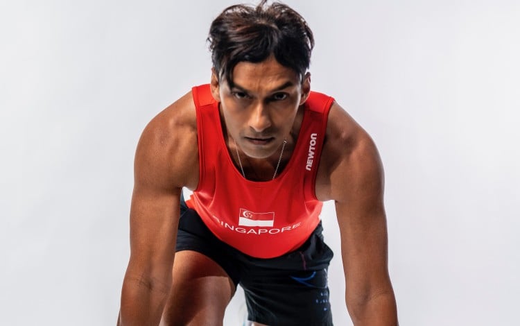 UK Shyam broke Singapore’s 100-metre sprint record in 2001 and held it until 2023. At 49, he continues to sprint “to live independently and remain cognitively healthy” as he ages. Photo: msft.collective