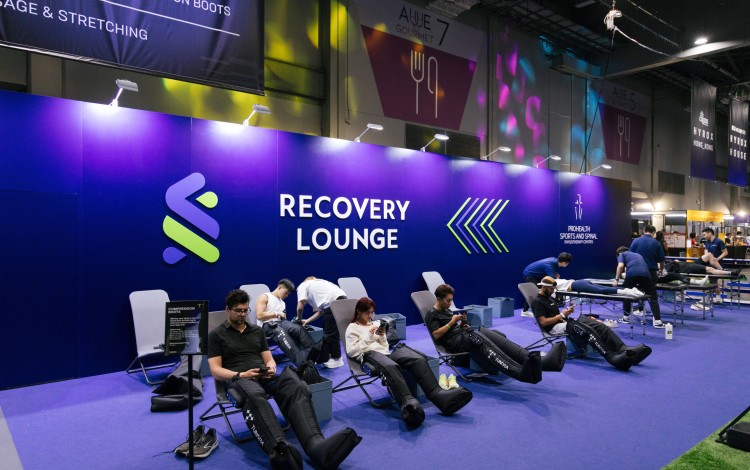The Standard Chartered Recovery Lounge became an extension of the Hyrox experience. Photo: Handout