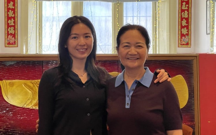 Lisa He with her mother Sophie at their family restaurant, China Star. The Edinburgh takeaway is months away from closure, but He’s viral social media post has brought lots of attention, and hope. Photo: courtesy of Lisa He