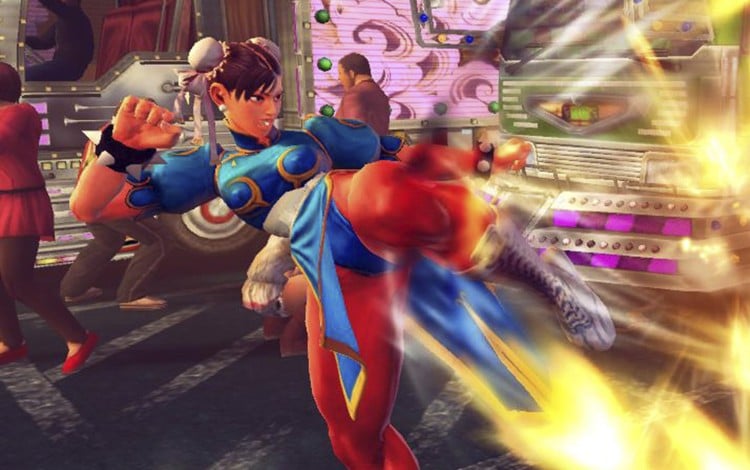 Chun-Li hits Sagat with her signature Lightning Kick in the 2014 video game Ultra Street Fighter IV. Canadian actress Callina Liang will play the Chinese martial artist in the upcoming Street Fighter movie, to be released in October. 
