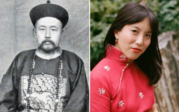 Chinese politician Duanfang (left) and his great-great-great-granddaughter E.L. Shen, a Chinese-American author whose new novel Foreigners follows three family members in different times who experience marginalisation in China and modern America. Photos: Wikipedia, Cassie Vu