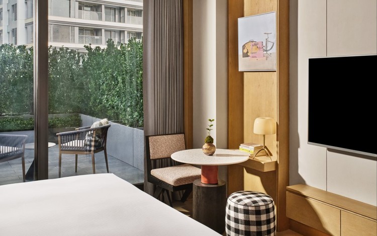 A view of a hotel room at Hilton’s new Xi Zhe Wuxi hotel in Wuxi, Jiangsu province. Photo: Handout