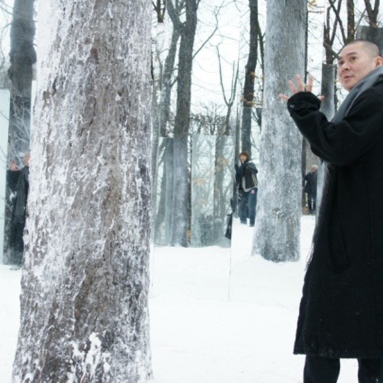 Tsai Ming-liang on set filming Face.