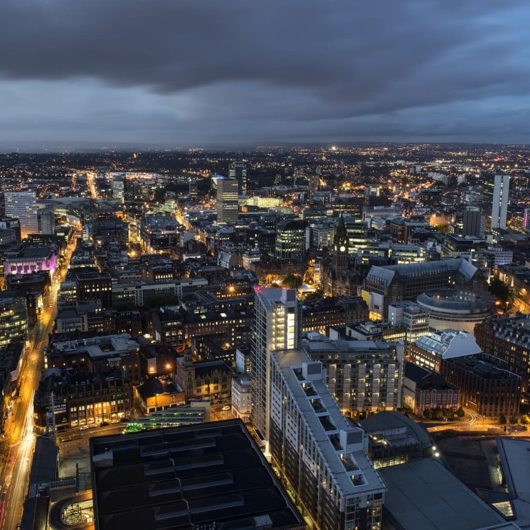 The night view from the penthouse is a view like no other in Manchester. The bustling Deansgate area of the city can be seen on the left.