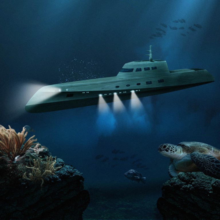 This submarine hotel is geared for honeymooners