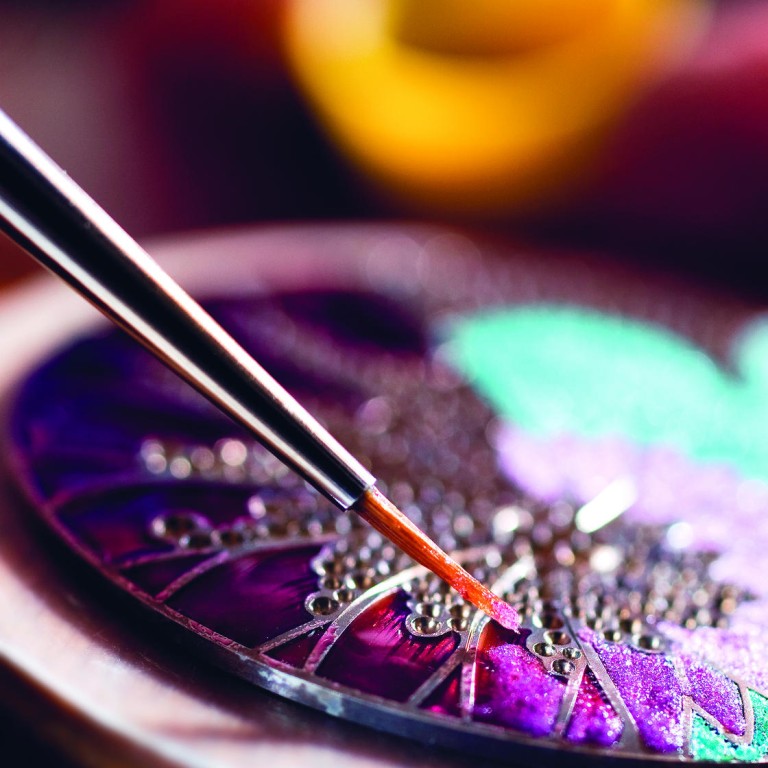 Enamelling is a challenging process in the restoration of antique timepieces.