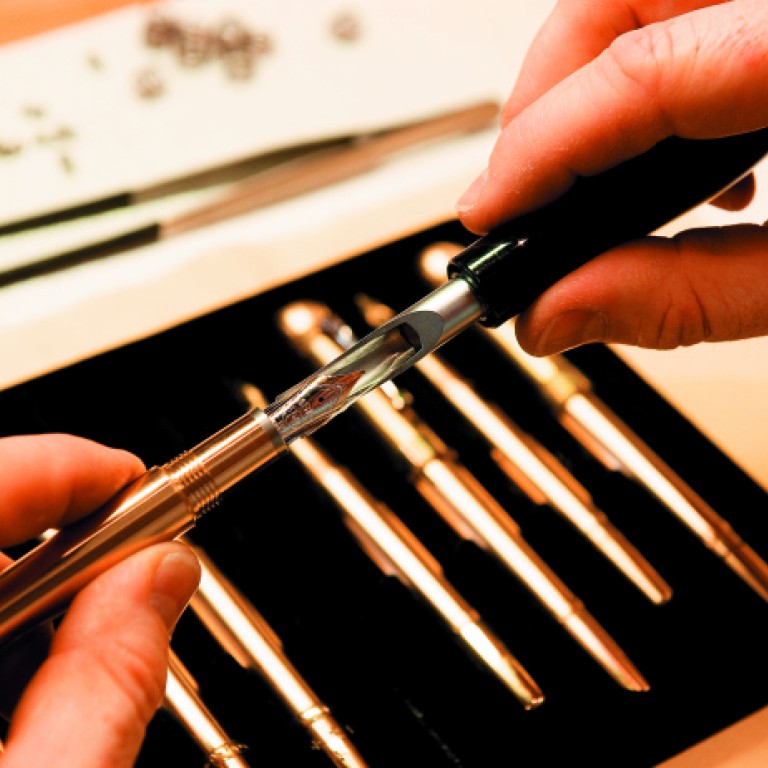 Craftsmanship is passed down from generation to generation at Montblanc's atelier. The brand also recruits new apprentices.