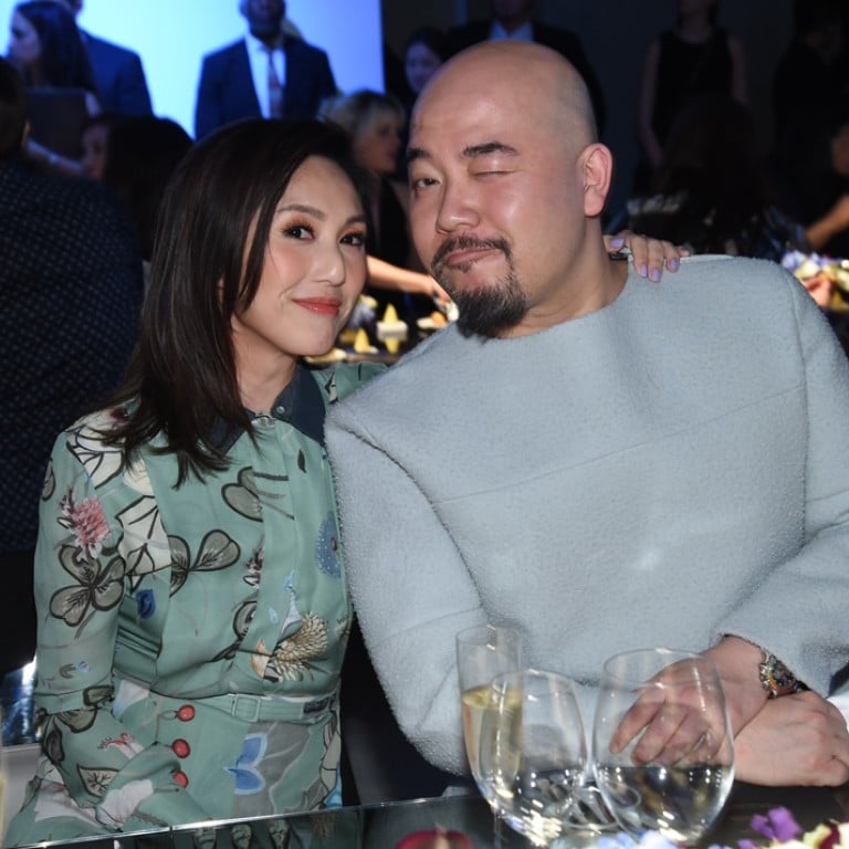 Wyman Wong, with Miriam Yeung, winks for the camera