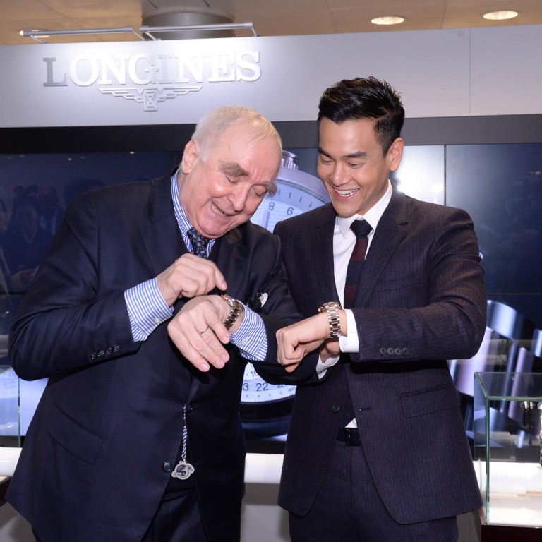 Longines president Walter von Känel and Eddie Peng exchange opinions on watches #stylescmp