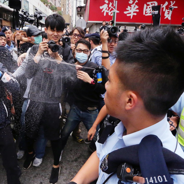 Hong Kong Protest Sees Violence Pepper Spray And Arrests But Triads Stay Away South China