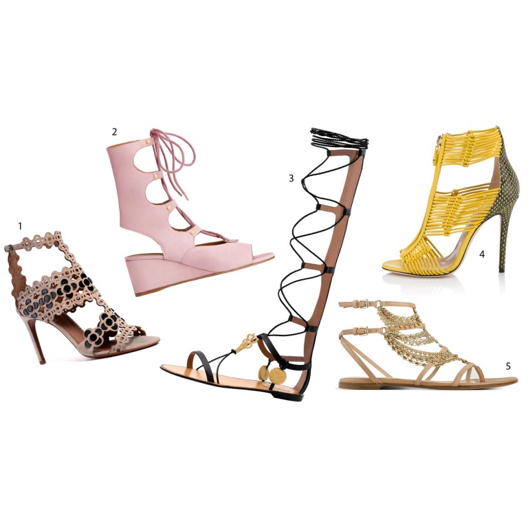 Gladiator sandals and heels are hot this summer