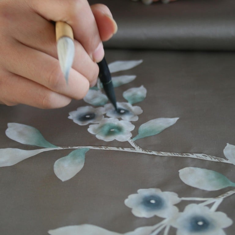 Artisanal handpaint on Fromental's luxury wallpaper.