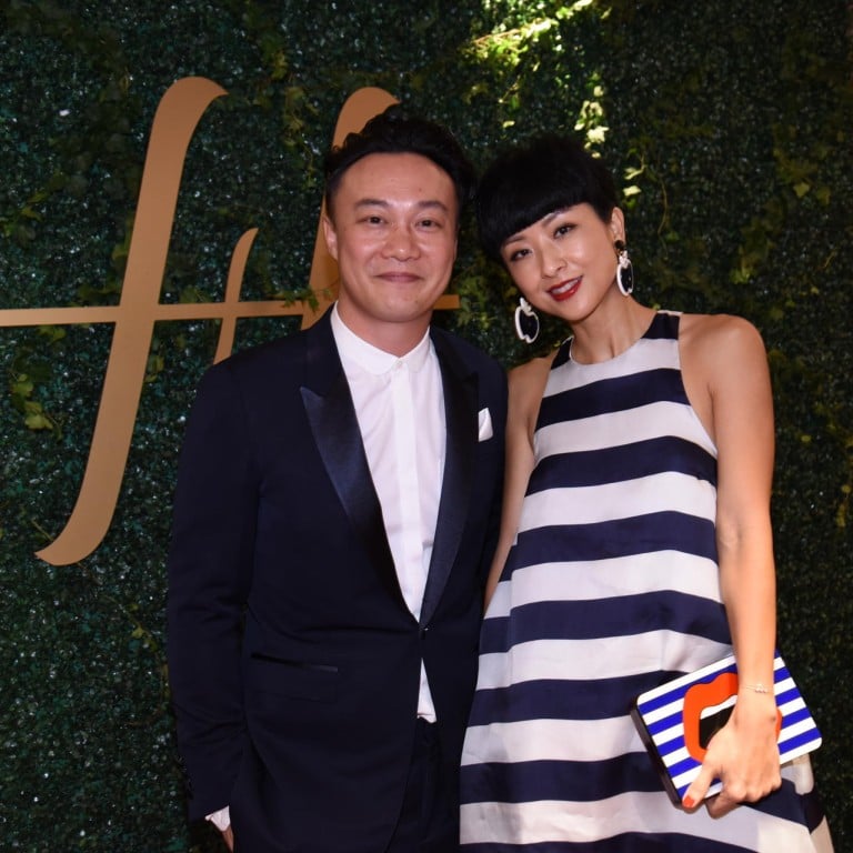 Canto-pop king Eason Chan and wife Hilary Tsui looking stylish in support of the party's cause #stylescmp