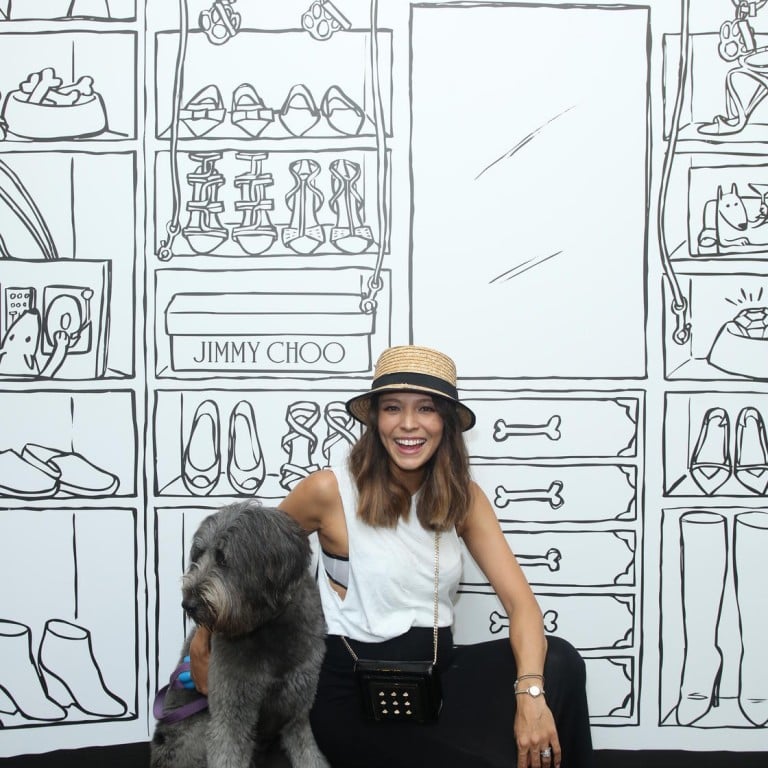 Model Cara G brought her four-legged friend tothe afternoon party #stylescmp