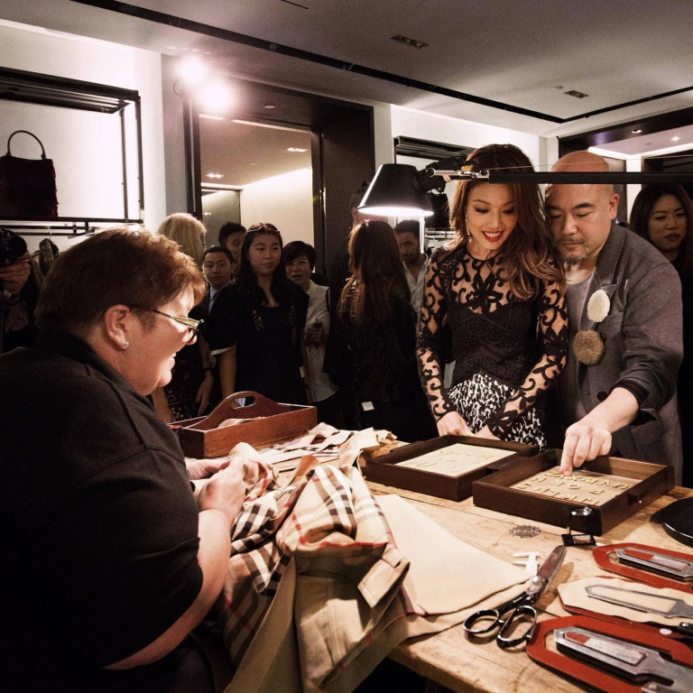 Joey Yung and Wyman Wong check out the craftsmanship and materials at the work stations #stylescmp