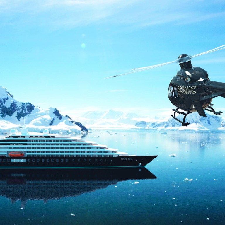 Scenic Eclipse, the world's first six-star discovery yacht, is equipped with helicopters and a submarine