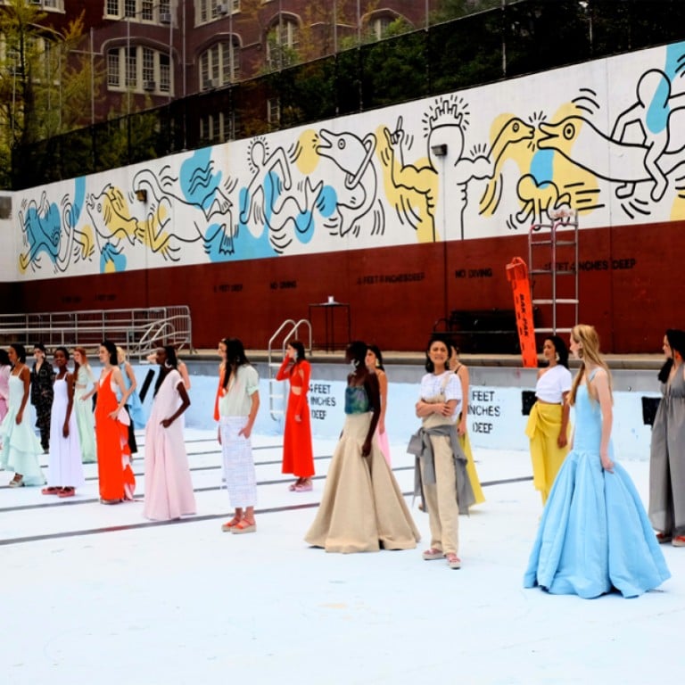 Rosie Assoulin showed her latest spring/summer collection in the swimming pool of the School of the Visual Arts.