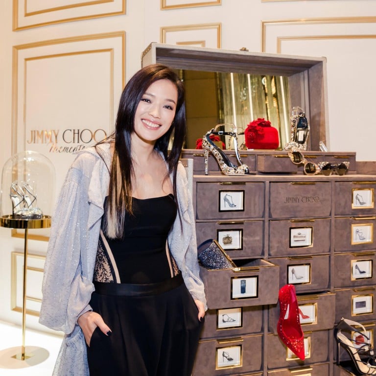 Guest of honour Shu Qi poses next to the precious anniversary shoe trunk #stylescmp
