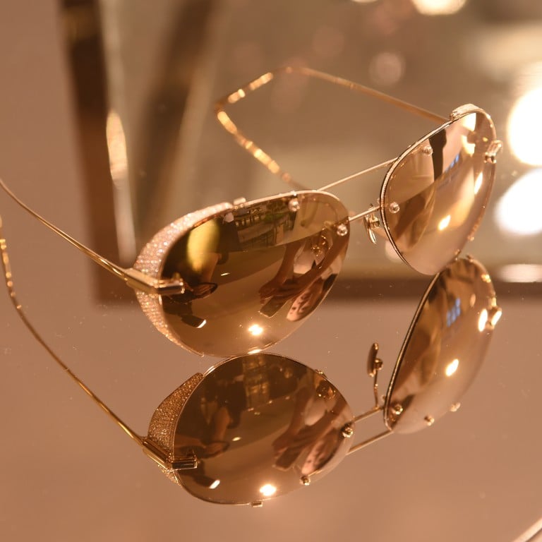 Linda Farrow's 18ct gold sunglasses with 24ct gold lens priced at HK$245,000.