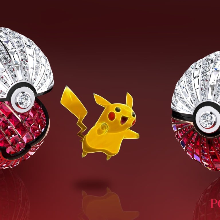 Hong Kong jeweller Pour la Vie has envisioned a Pokeball rendered in diamonds and rubies.