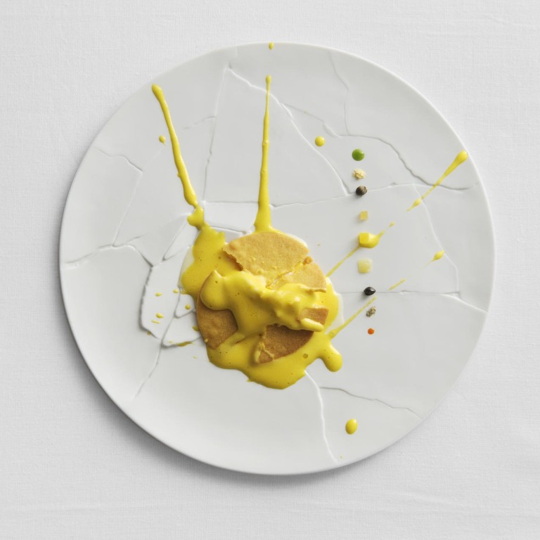 The 'oops I dropped the lemon tart' dessert from renowned chef Massimo Bottura. Photography: Paolo Terzi