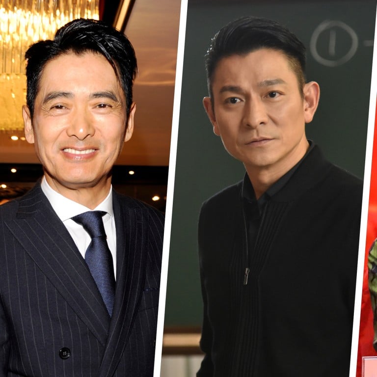 Hong Kong superstars with 30-year and more relationships with their partners, from left: Chow Yun-fat, Andy Lau, Lisa Wang. Photo: Handout/Okazaki Hirotake/SCMP