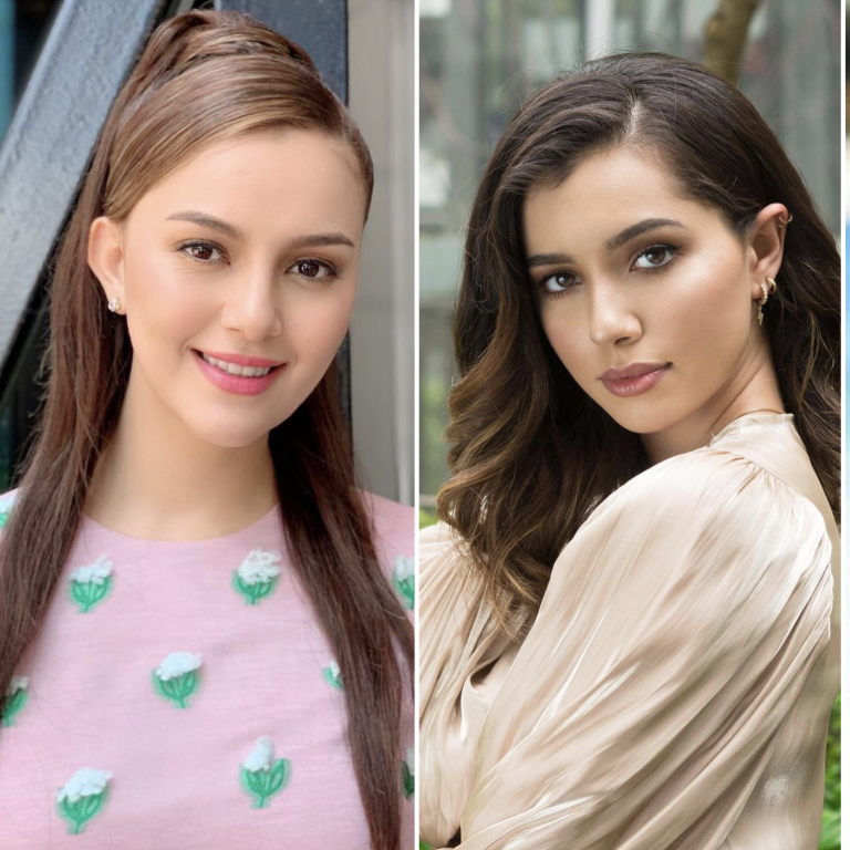 Juliana Evans, Amelia Thripura Henderson and Dennis Muhammad Abdullah. Photos: @julianaevans; @ameliath; @ctnursyaztiqa/Instagram