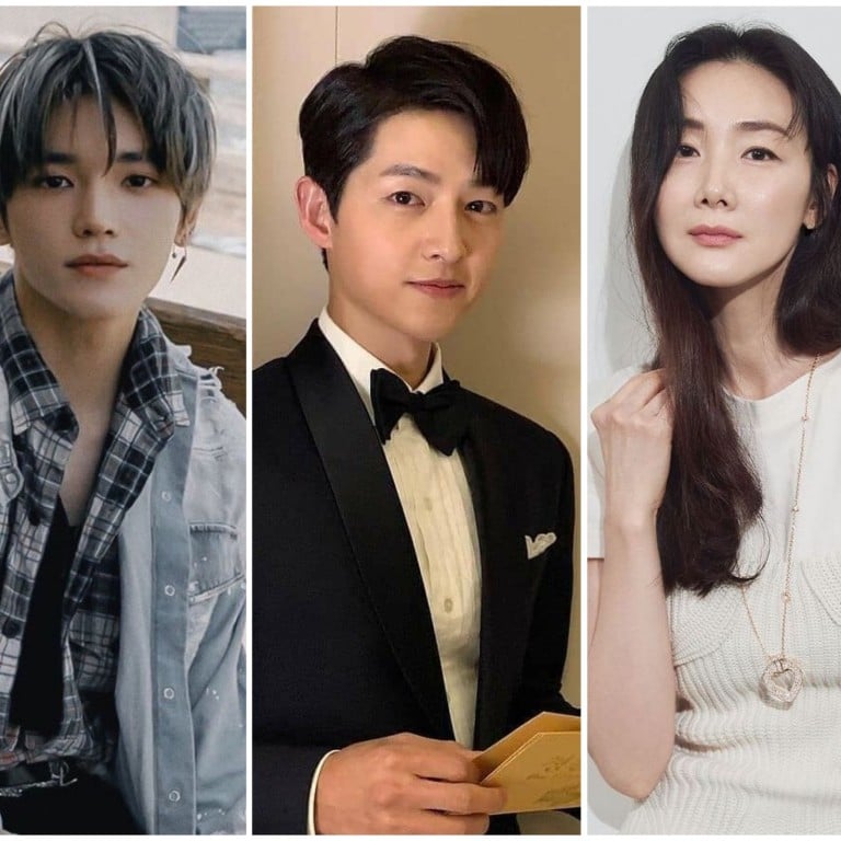 Finally on Instagram – Taeyong from NCT, Song Joong-ki, Choi Ji-woo and Mijoo from Lovelyz. Photos: @neocityachoo; @songjoongki.kg/Twitter, @choijiwoo_cjw; @queen.chu_s/Instagram