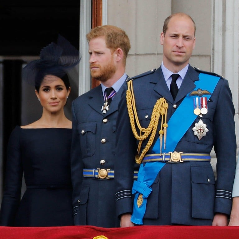 In this file photo taken on July 10, 2018 (L-R) Britains Meghan, Duchess of Sussex, Britains Prince Harry, Duke of Sussex, Britains Prince William, Duke of Cambridge and Britains Catherine, Duchess of Cambridge, stand on the balcony of Buckingham Palace on July 10, 2018 to watch a military fly-past to mark the centenary of the Royal Air Force (RAF). Photo:Tolga AKMEN / AFP