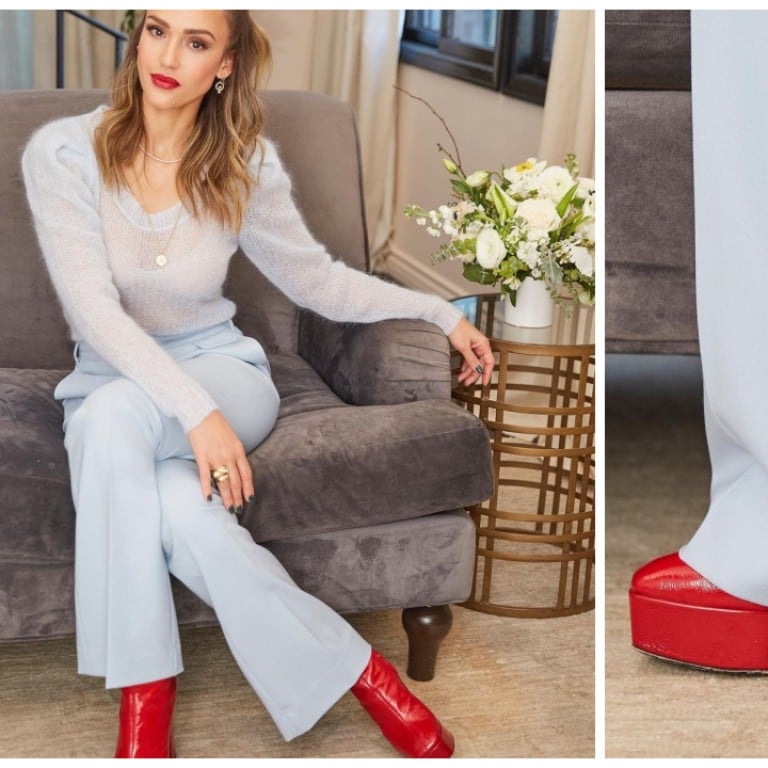 Jessica Alba in her red heels. Photo: @jessicaalba/ Instagram