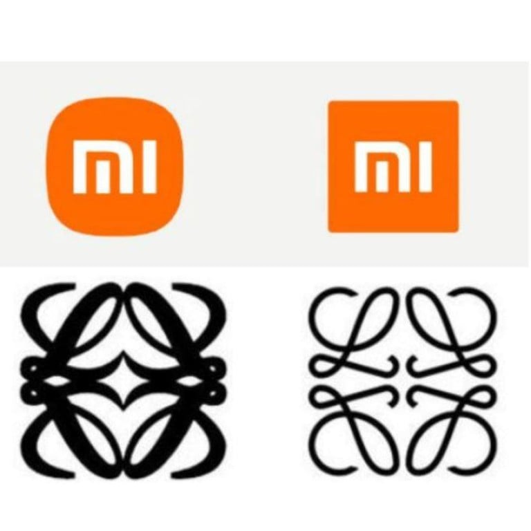 Xiaomei and Loewe: subtle logo changes over then and now. Photos: XiaoMi/Weibo, handout